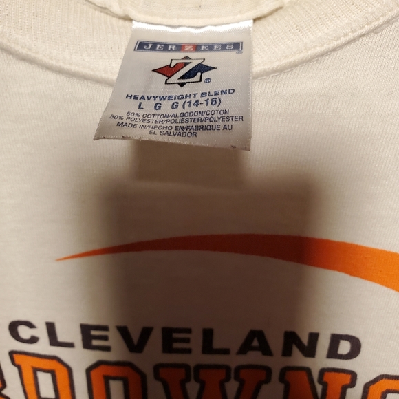 Vintage 90s NFL Cleveland Browns  Youth Size Large 14/16 T-Shirt Distressed - Picture 3 of 3